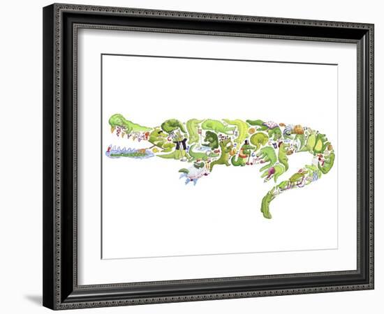 Crocodile-Louise Tate-Framed Giclee Print