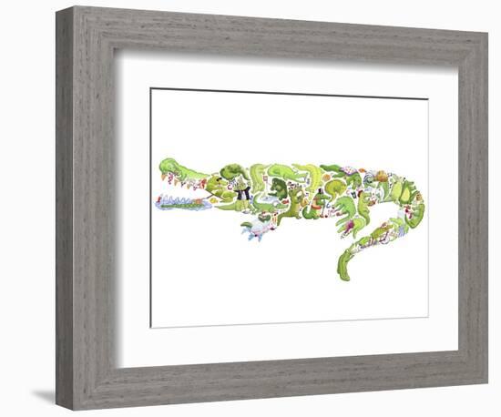 Crocodile-Louise Tate-Framed Giclee Print