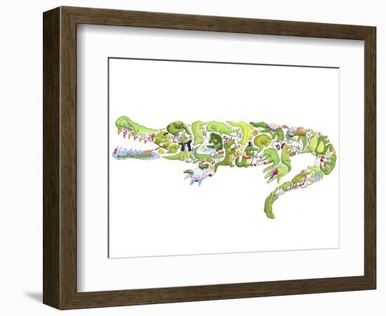 Crocodile-Louise Tate-Framed Giclee Print