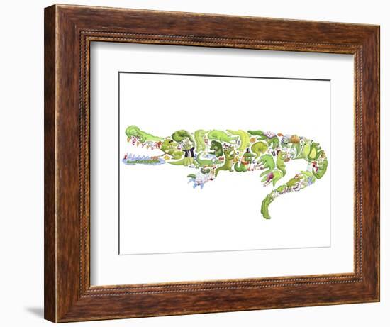 Crocodile-Louise Tate-Framed Giclee Print