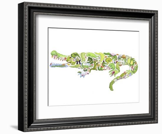 Crocodile-Louise Tate-Framed Giclee Print