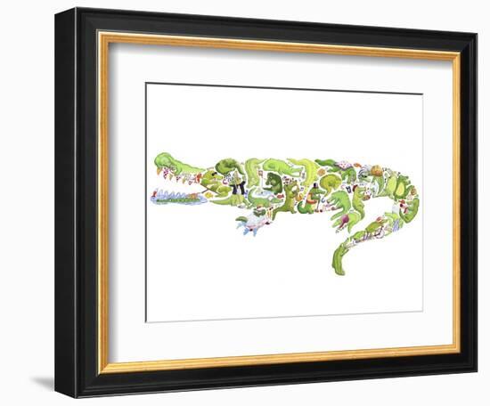 Crocodile-Louise Tate-Framed Giclee Print