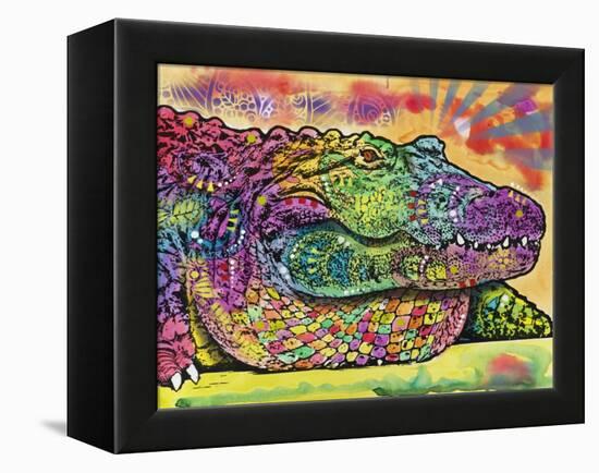 Crocodile-Dean Russo-Framed Premier Image Canvas