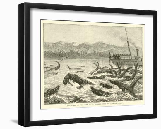 Crocodiles on the Shire River, as Seen from the Pioneer Steamer-null-Framed Giclee Print