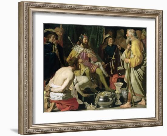 Croesus and Solon, 1624-Gerrit van Honthorst-Framed Giclee Print