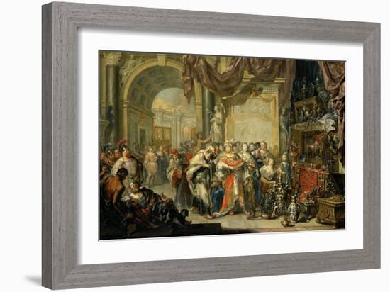 Croesus and Solon-Johann Georg Platzer-Framed Giclee Print