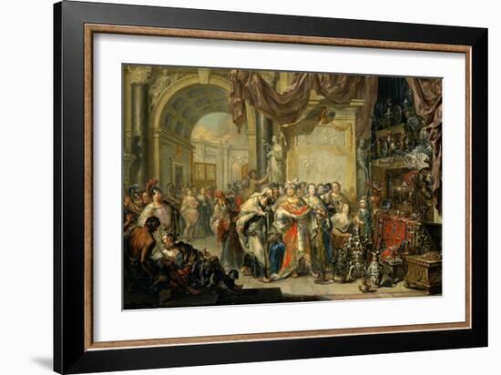 Croesus and Solon-Johann Georg Platzer-Framed Giclee Print