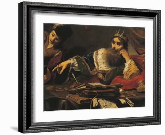 Croesus Receiving Tribute from Lydian-Claude Vignon-Framed Giclee Print