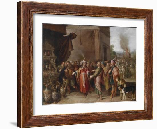 Croesus Showing Solon His Treasures-Frans Francken the Younger-Framed Giclee Print
