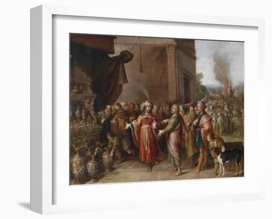 Croesus Showing Solon His Treasures-Frans Francken the Younger-Framed Giclee Print