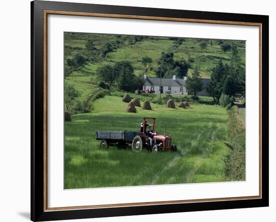 Croft with Hay Cocks and Tractor, Glengesh, County Donegal, Eire (Republic of Ireland)-Duncan Maxwell-Framed Photographic Print