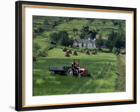 Croft with Hay Cocks and Tractor, Glengesh, County Donegal, Eire (Republic of Ireland)-Duncan Maxwell-Framed Photographic Print