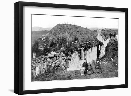 Crofters' Houses, Stornoway, Lewis, Western Isles, Scotland, 1924-1926-Valentine & Sons-Framed Giclee Print