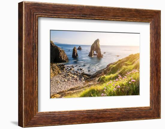 Crohy Head, County Donegal, Ulster region, Ireland, Europe. Sea arch stack and coastal cliffs.-Marco Bottigelli-Framed Photographic Print