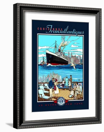 Croisiere Transatlantiques-Bruno Pozzo-Framed Art Print