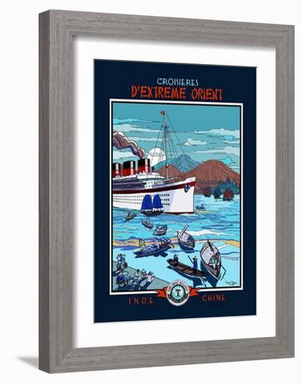 Croisieres d'Extreme Orient-Bruno Pozzo-Framed Art Print