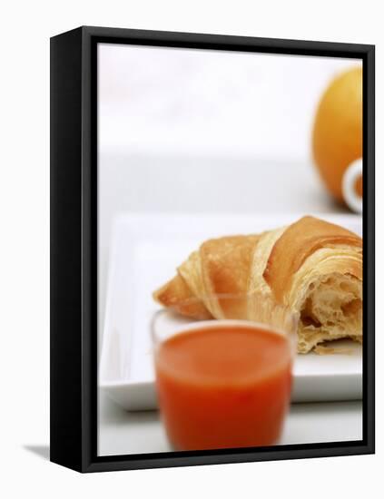 Croissant and Carrot Juice-Brigitte Sporrer-Framed Premier Image Canvas