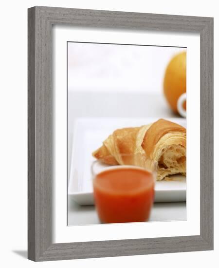 Croissant and Carrot Juice-Brigitte Sporrer-Framed Photographic Print