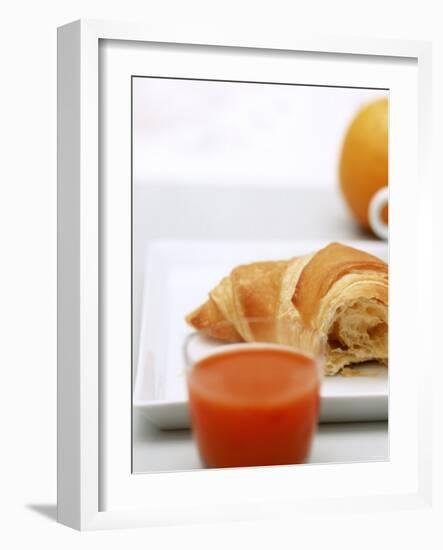 Croissant and Carrot Juice-Brigitte Sporrer-Framed Photographic Print