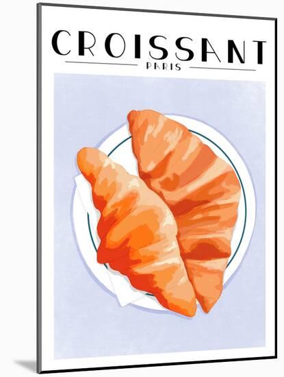 Croissant - Paris-ByKammille-Mounted Giclee Print