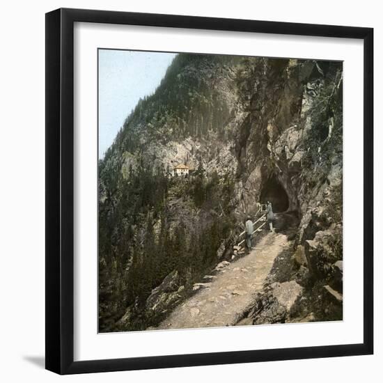 Croix-De-Fer and Tete Noire (Switzerland), Roche-Percee Tunnel at Tete Noire-Leon, Levy et Fils-Framed Photographic Print