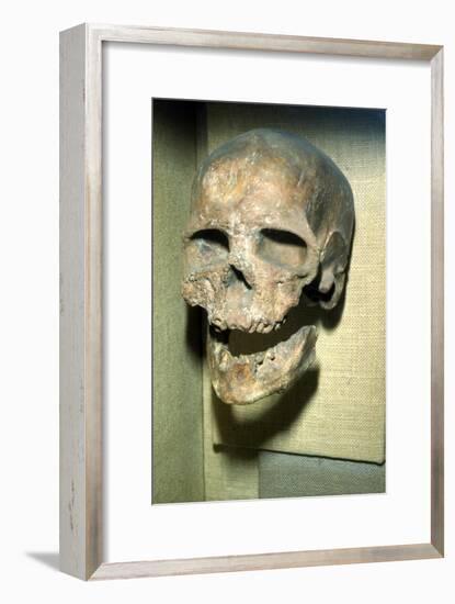 Cromagnon Skull Upper Paleolithic from France, c50,000BC-c10,000 BC-Unknown-Framed Giclee Print