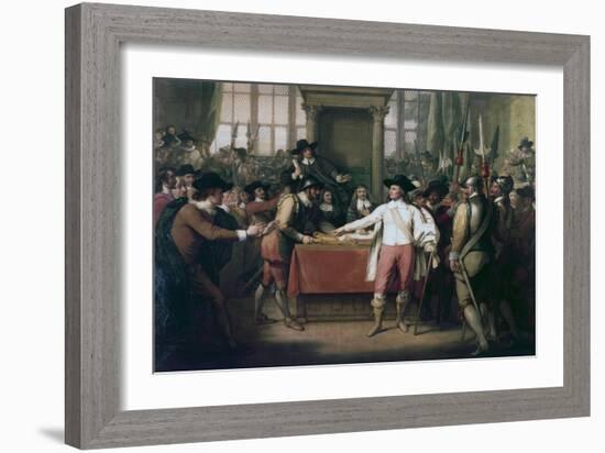 Cromwell Dissolving the Long Parliament, 1782-Benjamin West-Framed Giclee Print