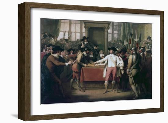 Cromwell Dissolving the Long Parliament, 1782-Benjamin West-Framed Giclee Print