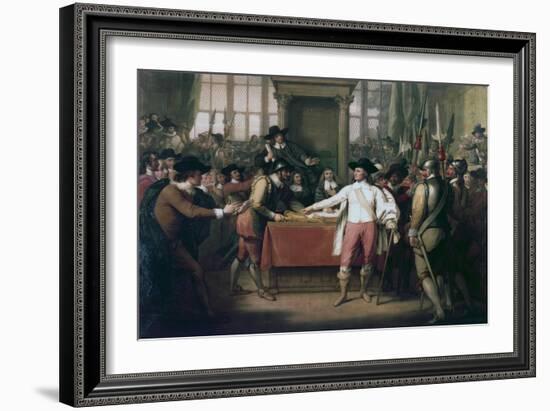 Cromwell Dissolving the Long Parliament, 1782-Benjamin West-Framed Giclee Print