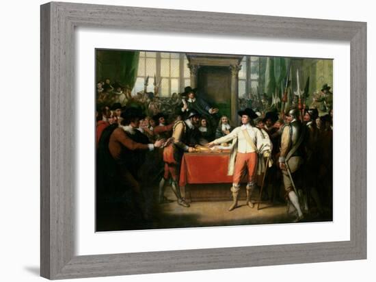 Cromwell Dissolving the Long Parliament-Benjamin West-Framed Giclee Print