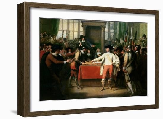 Cromwell Dissolving the Long Parliament-Benjamin West-Framed Giclee Print