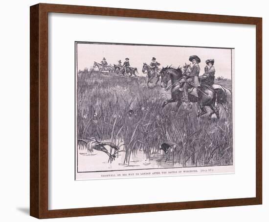 Cromwell on His Way to London after the Battle of Worcester Ad 1651-Walter Stanley Paget-Framed Giclee Print