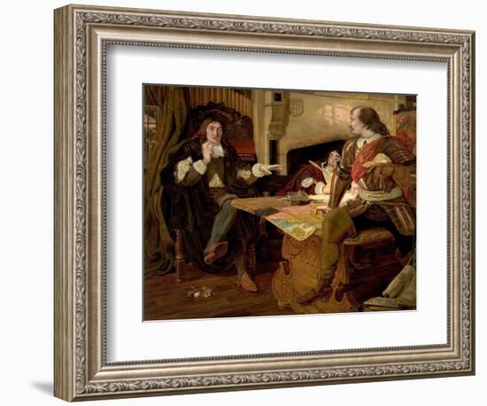 Cromwell Protector of the Vaudois, 1877 (Oil on Canvas)-Ford Madox Brown-Framed Giclee Print