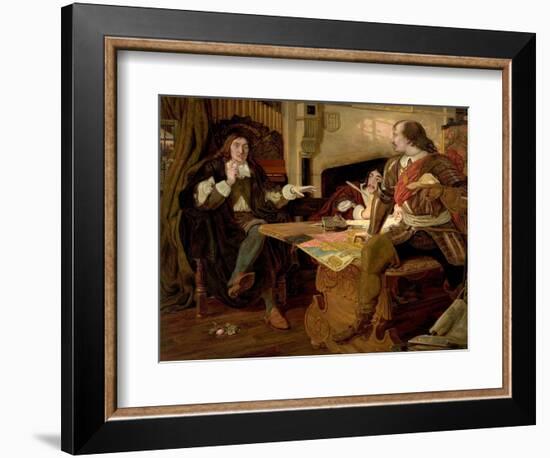 Cromwell Protector of the Vaudois, 1877 (Oil on Canvas)-Ford Madox Brown-Framed Giclee Print