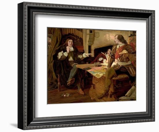 Cromwell Protector of the Vaudois, 1877 (Oil on Canvas)-Ford Madox Brown-Framed Giclee Print