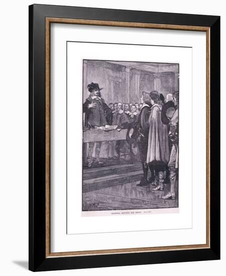 Cromwell Refusing the Crown Ad 1657-Henry Marriott Paget-Framed Giclee Print