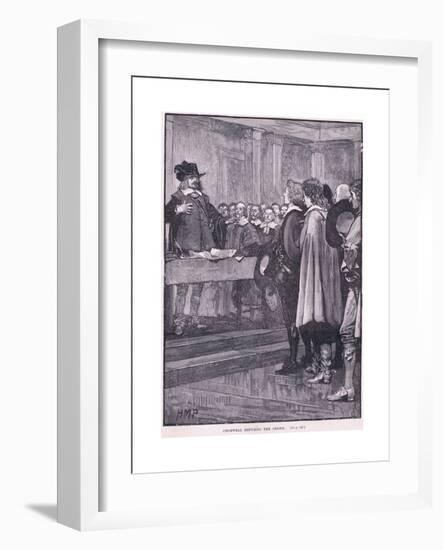 Cromwell Refusing the Crown Ad 1657-Henry Marriott Paget-Framed Giclee Print