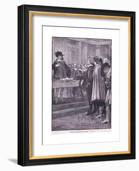 Cromwell Refusing the Crown Ad 1657-Henry Marriott Paget-Framed Giclee Print