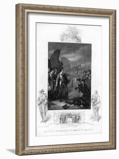 Cromwell Suppressing the Mutiny in the Army, C1640S-J Rogers-Framed Giclee Print