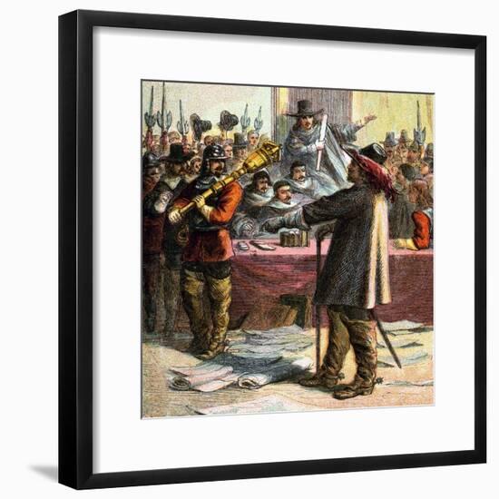 Cromwell Turns Out Parliament, 17th Century-null-Framed Giclee Print