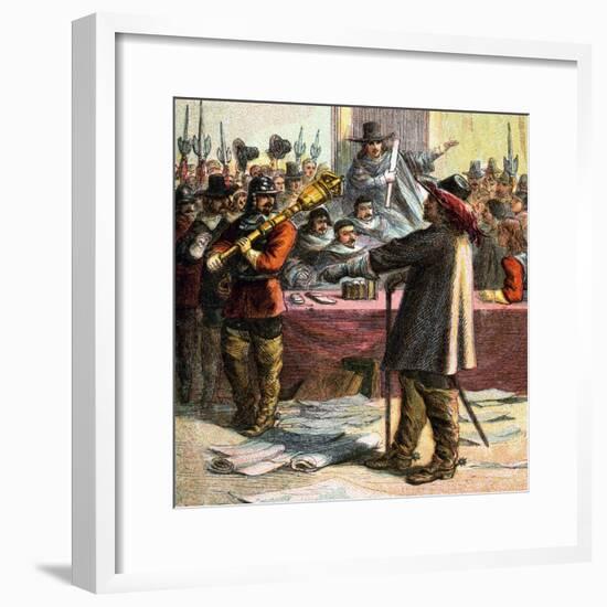 Cromwell Turns Out Parliament, 17th Century-null-Framed Giclee Print