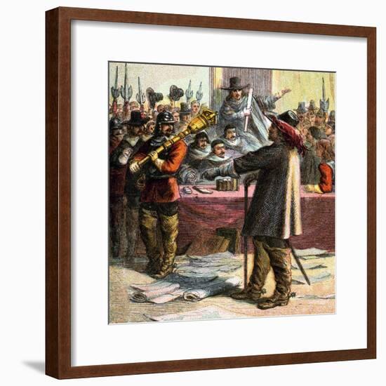Cromwell Turns Out Parliament, 17th Century-null-Framed Giclee Print