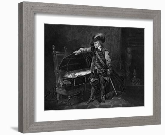 Cromwell Viewing the Dead Body of Charles I, 1649-J Rogers-Framed Giclee Print