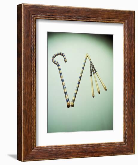 Crook and Flail, from the Tomb of Tutankhamun-Egyptian 18th Dynasty-Framed Giclee Print