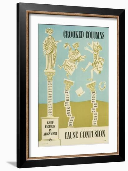 Crooked Columns Cause Confusion, Keep Figures in Alignment-null-Framed Art Print