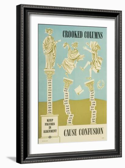 Crooked Columns Cause Confusion, Keep Figures in Alignment-null-Framed Art Print