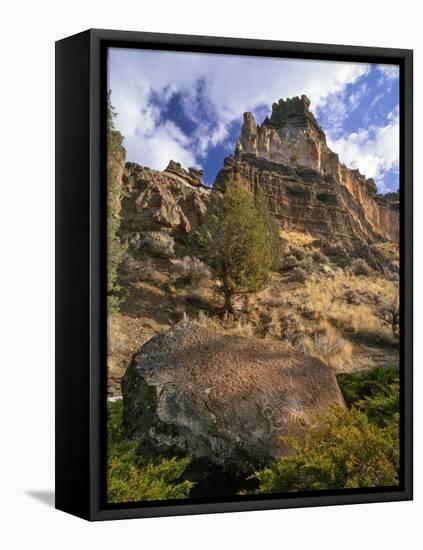 Crooked River Petroglyph-Steve Terrill-Framed Premier Image Canvas