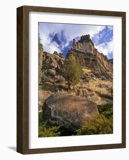 Crooked River Petroglyph-Steve Terrill-Framed Photographic Print