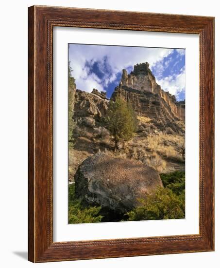 Crooked River Petroglyph-Steve Terrill-Framed Photographic Print