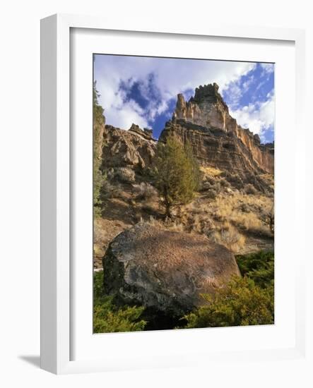 Crooked River Petroglyph-Steve Terrill-Framed Photographic Print